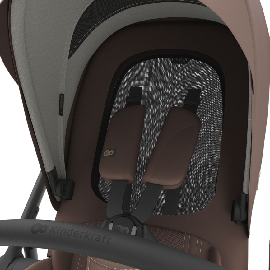 KINDERKRAFT - Kombinovaný kočík 3v1 PRIME 3 Velvet Mocca