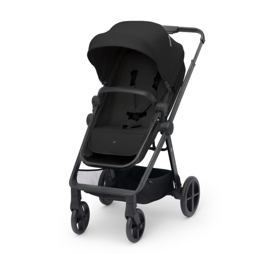 KINDERKRAFT - Kombinovaný kočík 4v1 NEWLY Classic čierny + autosedačka MINK PRO so základňou ISOFIX
