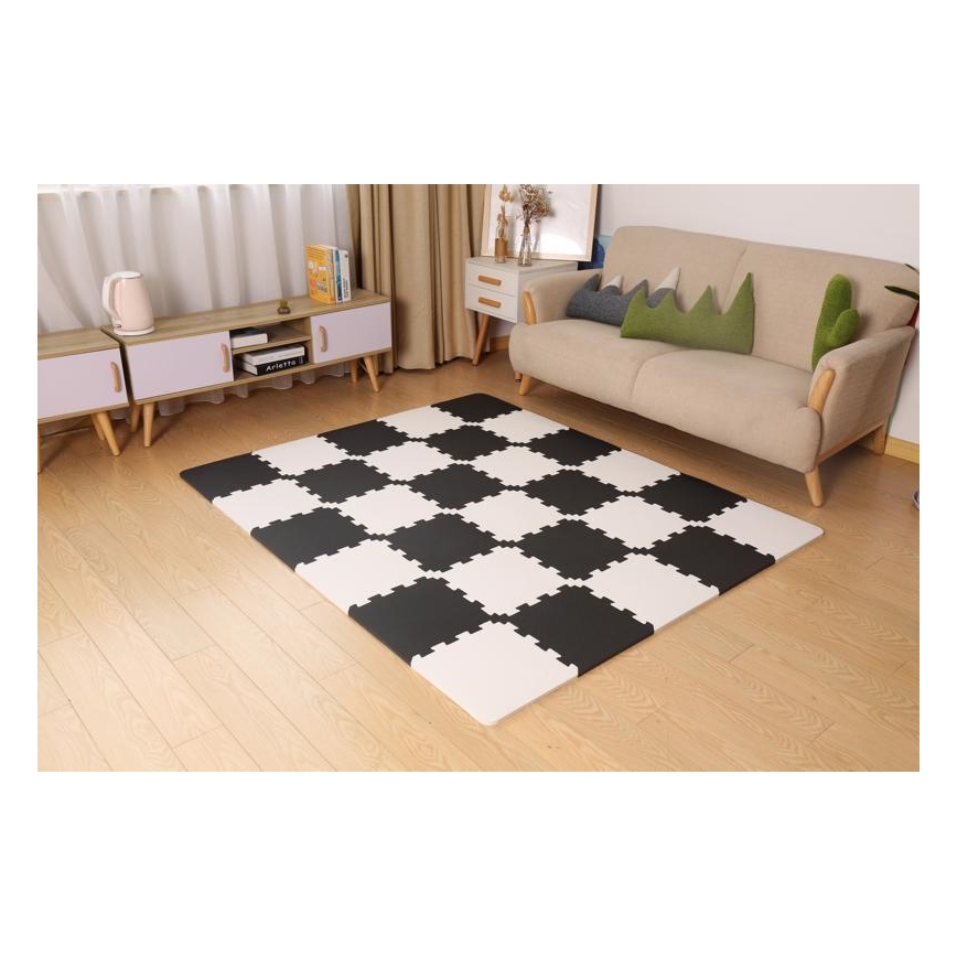 KINDERKRAFT - Penové puzzle LUNO 30ks čierna/biela