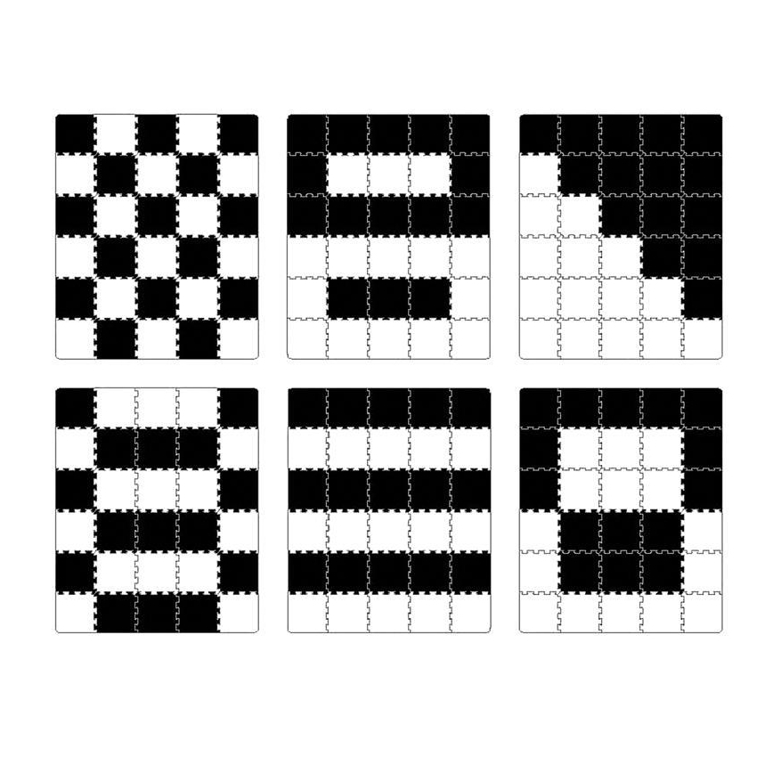 KINDERKRAFT - Penové puzzle LUNO 30ks čierna/biela