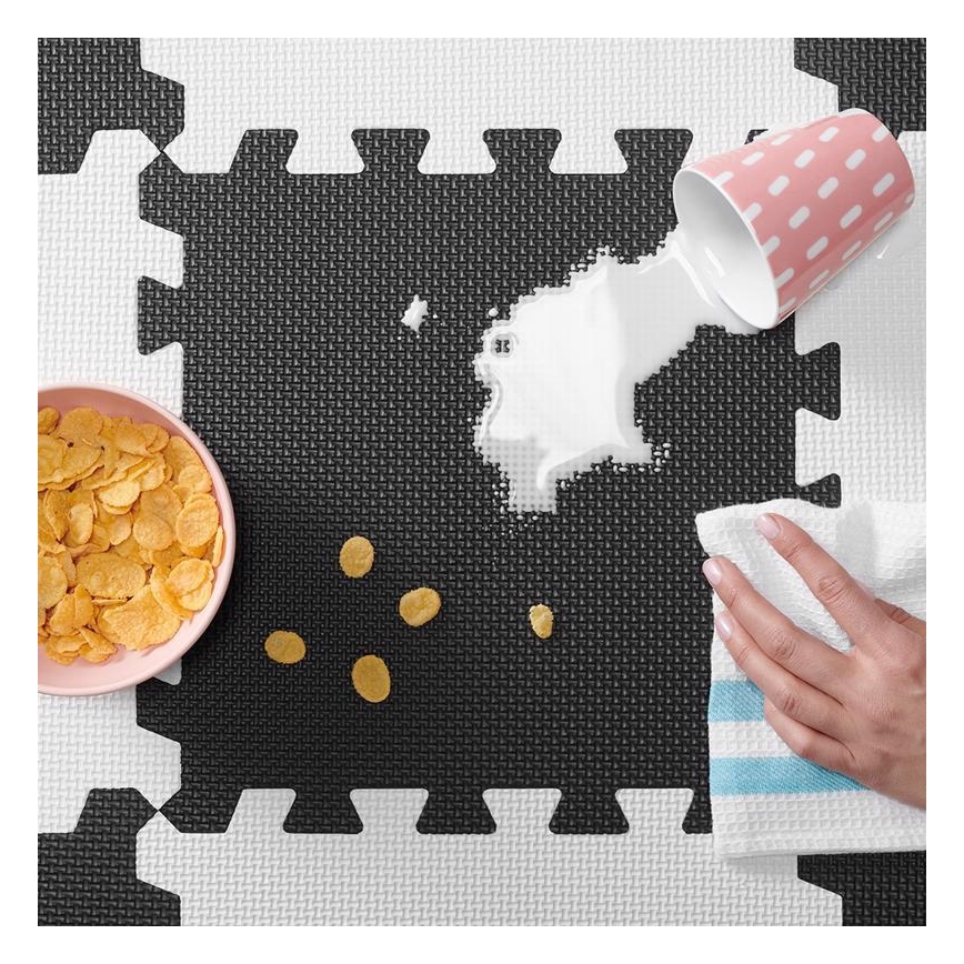 KINDERKRAFT - Penové puzzle LUNO 30ks čierna/biela