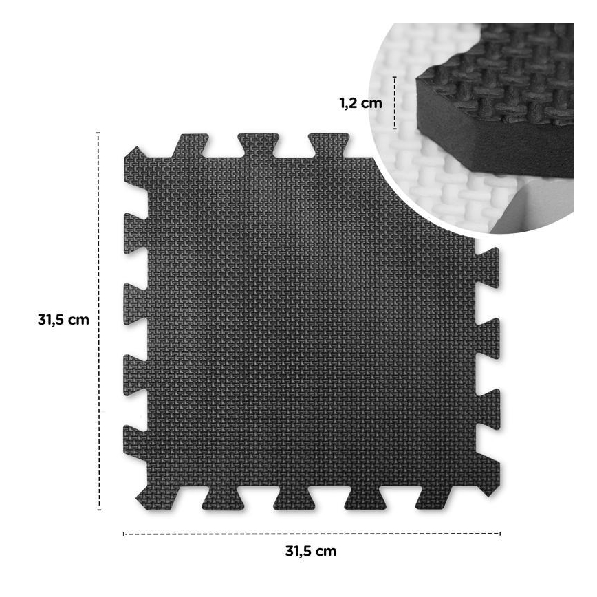 KINDERKRAFT - Penové puzzle LUNO 30ks čierna/biela