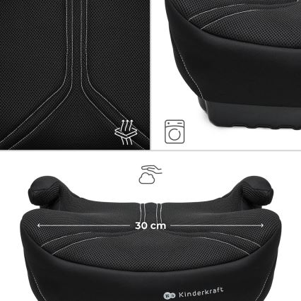 KINDERKRAFT - Podsedák do auta I-BOOST 2 PRO i-Size 125–150 cm čierny