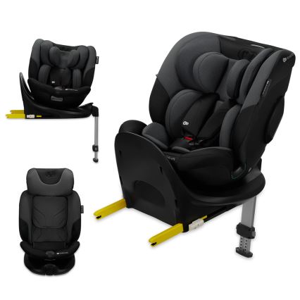 KINDERKRAFT SELECT - Autosedačka s otočnou základňou I-FIX (40-150 cm) Grafitovo čierna