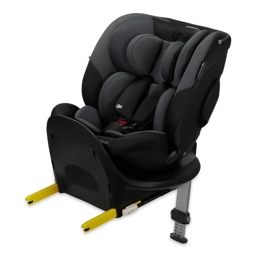 KINDERKRAFT SELECT - Autosedačka s otočnou základňou I-FIX (40-150 cm) Grafitovo čierna