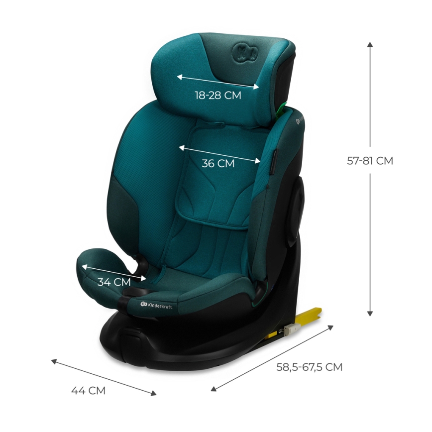 KINDERKRAFT SELECT - Autosedačka s otočnou základňou I-FIX (40-150 cm) Harbor modrá