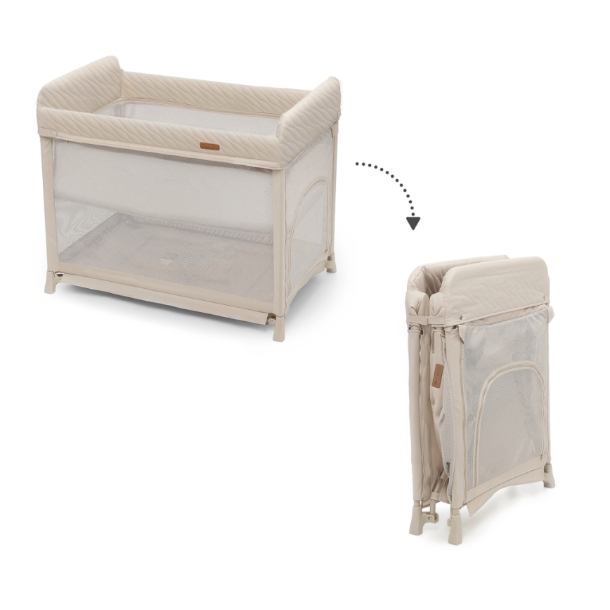 KINDERKRAFT SELECT - Cestovná postieľka MOON DREAM béžová
