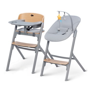 KINDERKRAFT SELECT - Detská jedálenská stolička 3v1 LIVY Premium dub + lehátko CALMEE