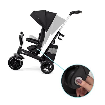 KINDERKRAFT SELECT - Detská trojkolka 5v1 EASYTWIST Premium čierna