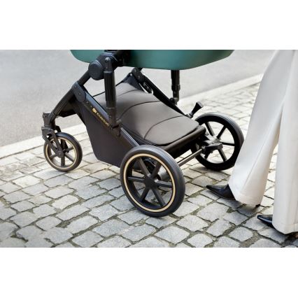 KINDERKRAFT SELECT - Kombinovaný kočík 3v1 PRIME 2 Premium Dark green + autosedačka