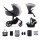 KINDERKRAFT SELECT - Kombinovaný kočík 3v1 PRIME 2 Premium Shadow grey + autosedačka