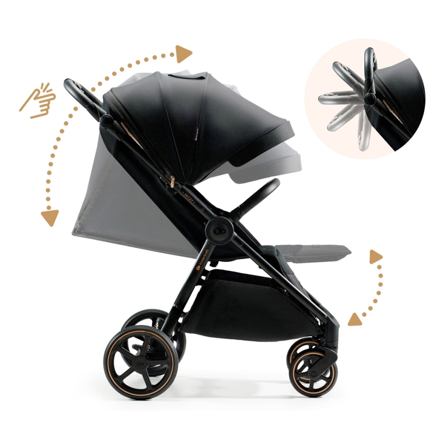 KINDERKRAFT SELECT - Športový kočík MITZY Ink black