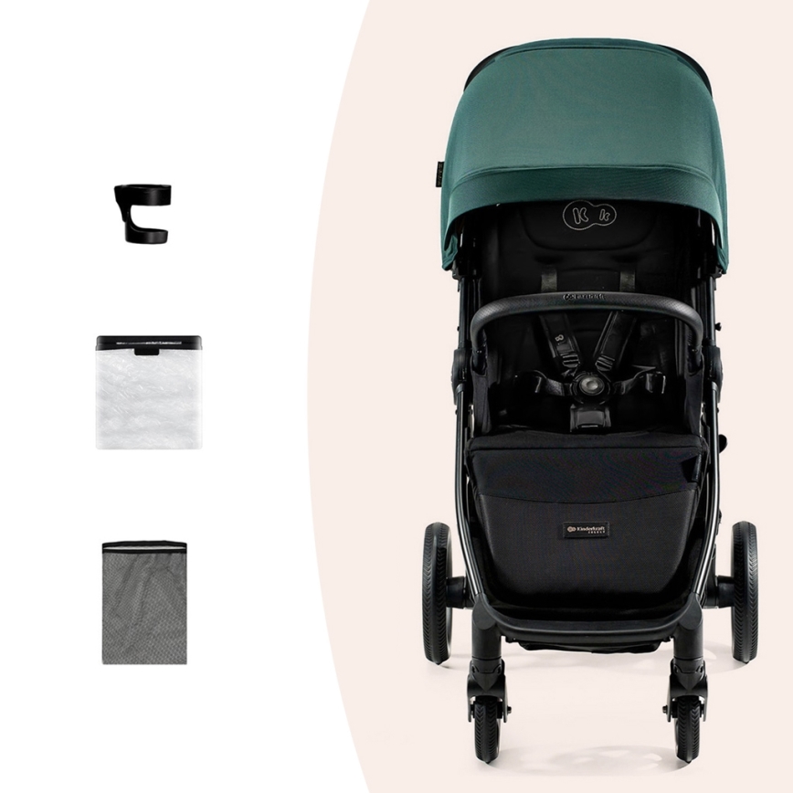KINDERKRAFT SELECT - Športový kočík MITZY Jade green