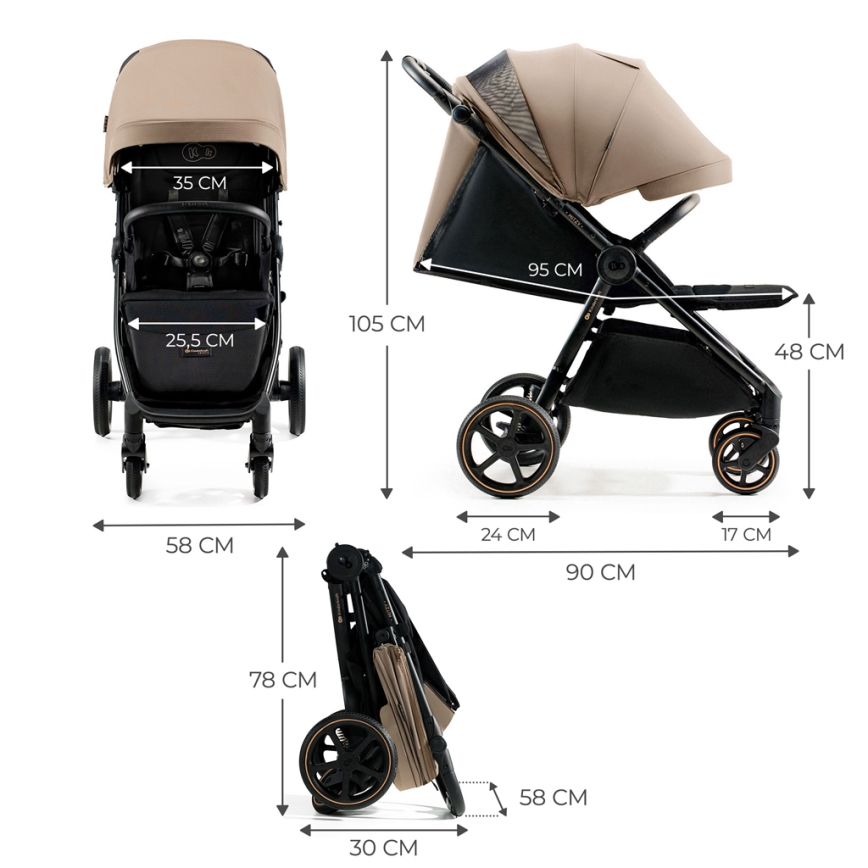 KINDERKRAFT SELECT - Športový kočík MITZY Linen beige
