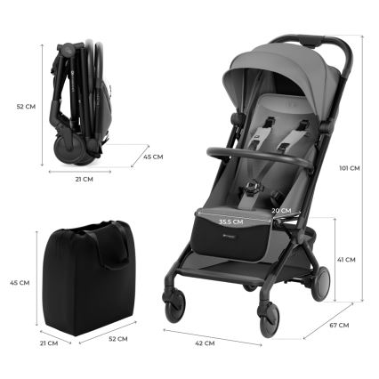 KINDERKRAFT SELECT - Športový kočík PILOT 2 šedá