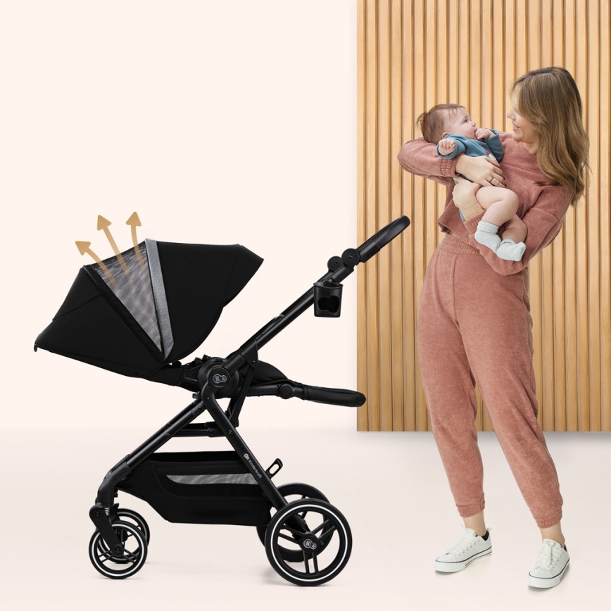 KINDERKRAFT SELECT - Športový kočík YOXI Pure black