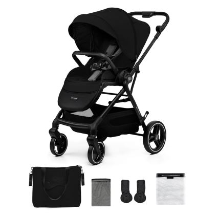 KINDERKRAFT SELECT - Športový kočík YOXI Pure black