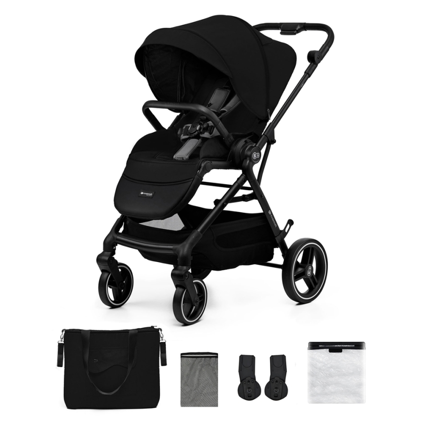 KINDERKRAFT SELECT - Športový kočík YOXI Pure black