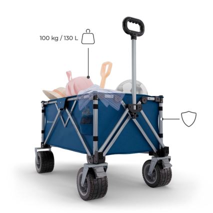 KINDERKRAFT - Skladací prepravný vozík WAGON ROLLSTER modrý