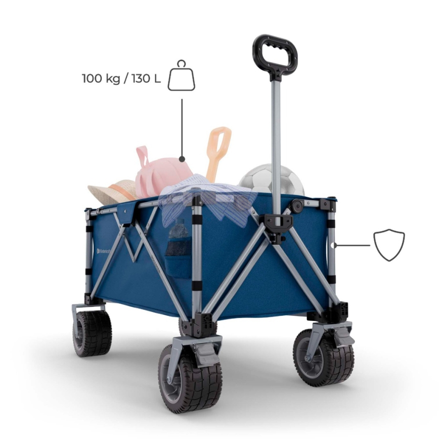 KINDERKRAFT - Skladací prepravný vozík WAGON ROLLSTER modrý