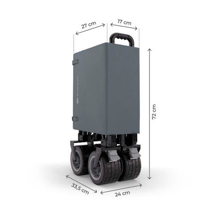 KINDERKRAFT - Skladací prepravný vozík WAGON ROLLSTER sivý