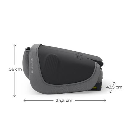 KINDERKRAFT - Skladacia autosedačka UNITY 2 i-Size 100-150 cm sivá