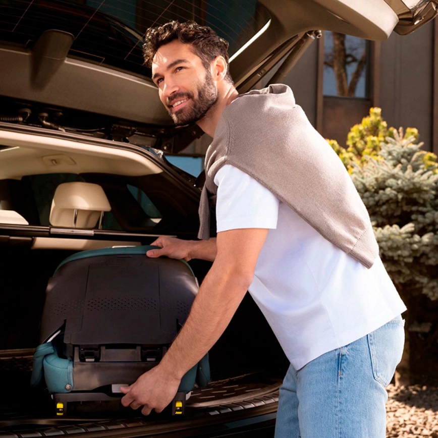 KINDERKRAFT - Skladacia autosedačka UNITY 2 i-Size 100-150 cm tyrkysová