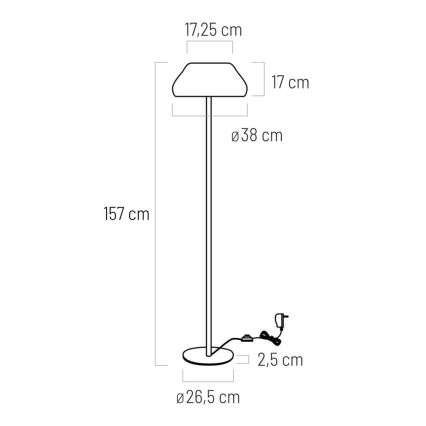 LED Stojacia lampa PADDY LED/18W/230V biela