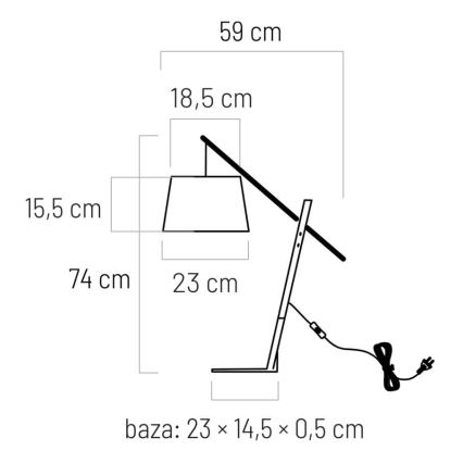 Stolná lampa CALI 1xE27/11W/230V biela