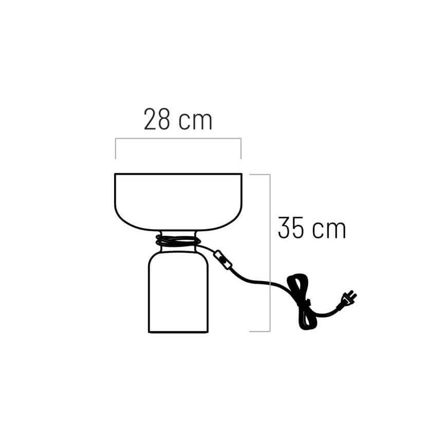 Stolná lampa ABEL 1xE27/11W/230V modrá