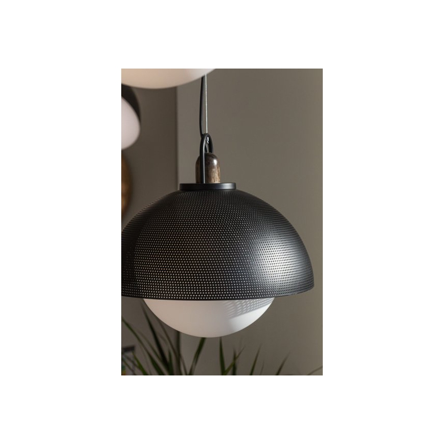 Luster na lanku GRAVEN 1xE27/11W/230V čierna
