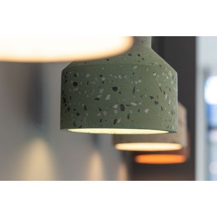 Luster na lanku RESIN 1xE27/11W/230V zelená/čierna