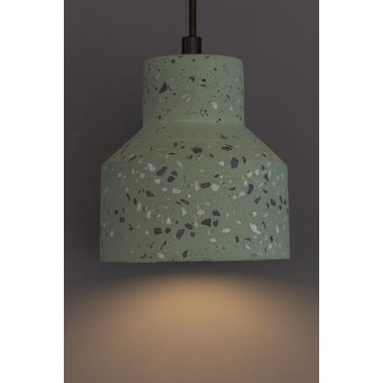 Luster na lanku RESIN 1xE27/11W/230V zelená/čierna