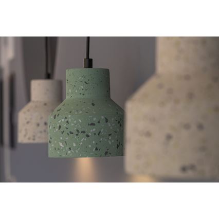 Luster na lanku RESIN 1xE27/11W/230V zelená/čierna