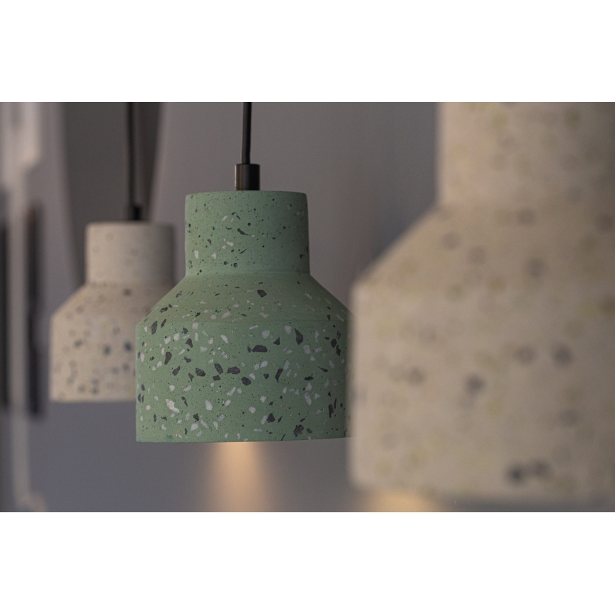 Luster na lanku RESIN 1xE27/11W/230V zelená/čierna