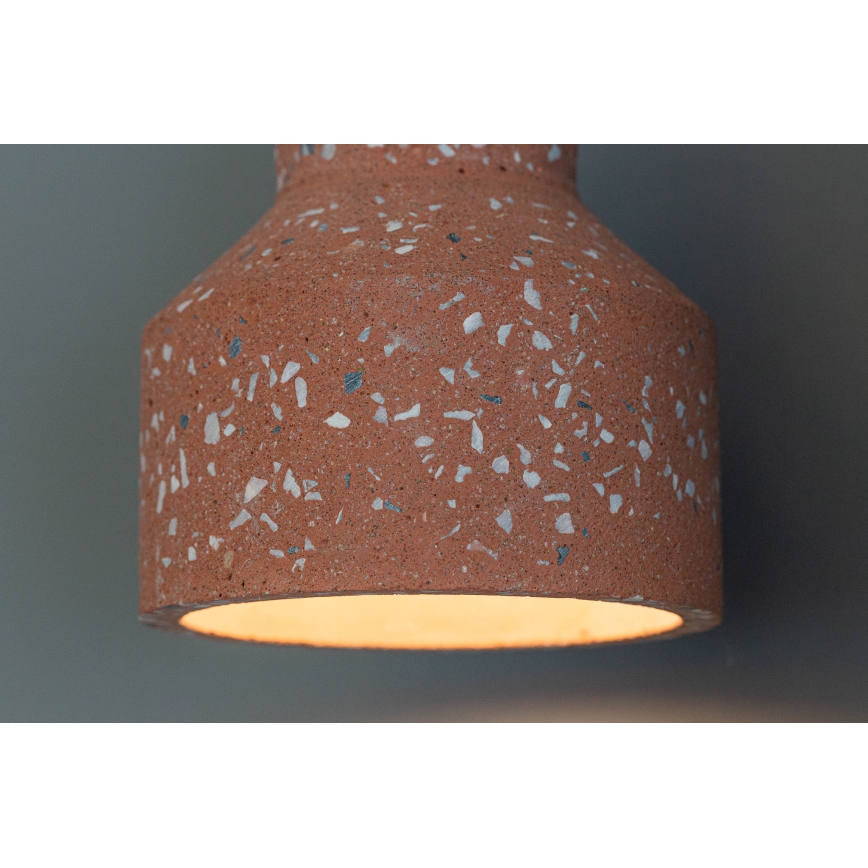 Luster na lanku RESIN 1xE27/11W/230V ružová/čierna