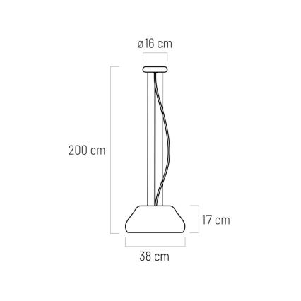 LED Luster na lanku PADDY LED/24W/230V biela