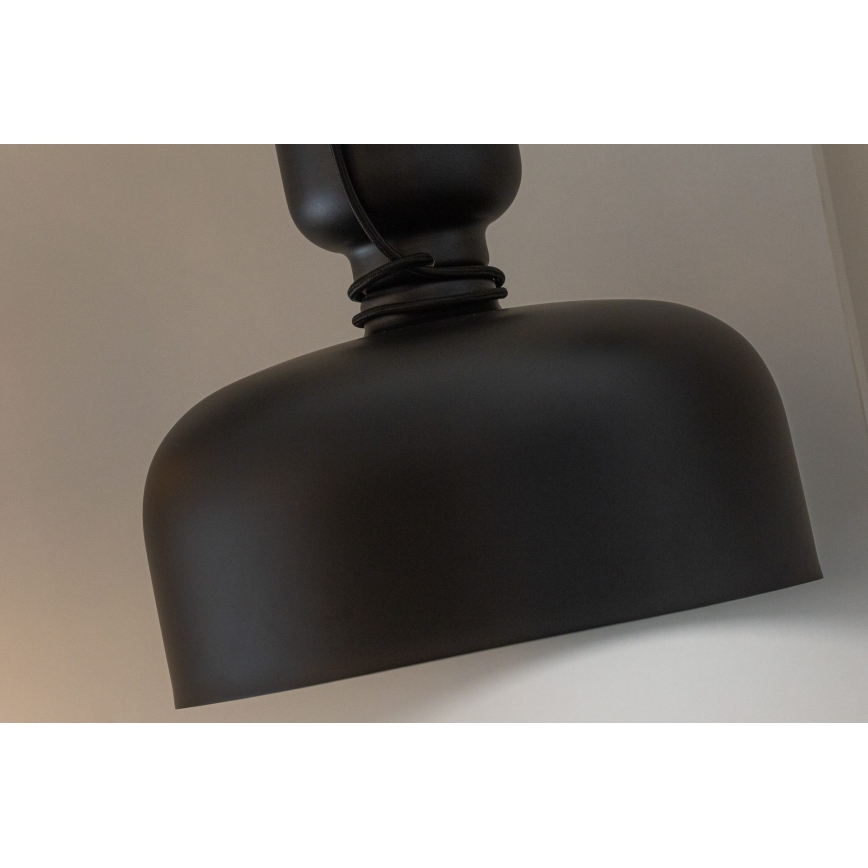 Luster na lanku ABEL 2xE27/11W/230V pr. 28 cm čierna