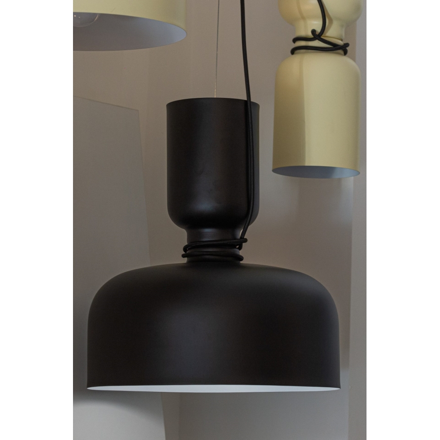 Luster na lanku ABEL 2xE27/11W/230V pr. 28 cm čierna