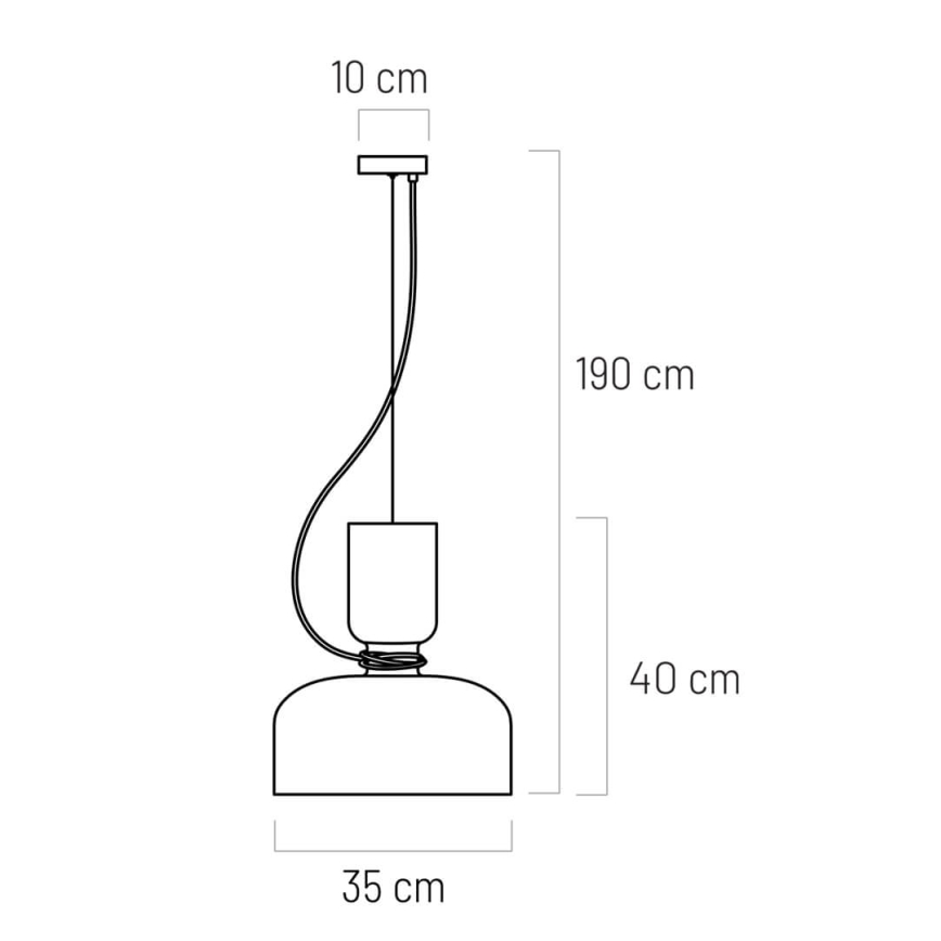 Luster na lanku ABEL 2xE27/11W/230V pr. 28 cm čierna