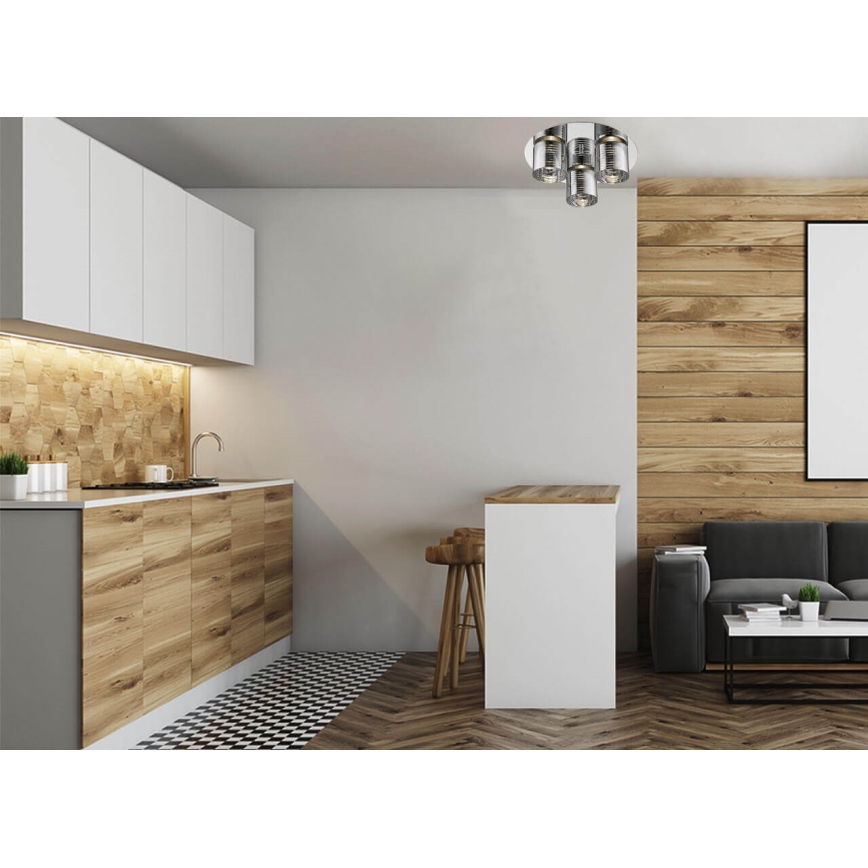LED Stropné svietidlo EVOLUTION 3xLED/5W/230V lesklý chróm