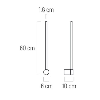 LED Nástenné svietidlo LED/7W/230V čierna