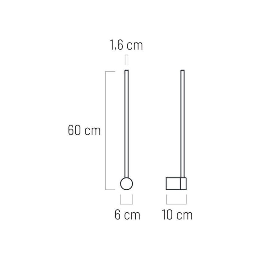 LED Nástenné svietidlo LED/7W/230V čierna