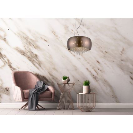 Krištáľový luster lanku MINERVA 5xG9/3W/230V medená