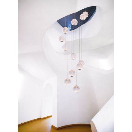 LED Luster na lanku ESMOND 12xLED/4,7W/230V lesklý chróm