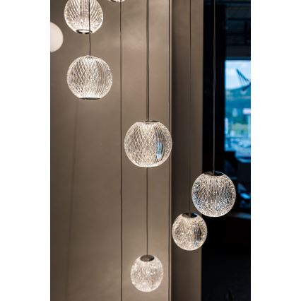 LED Luster na lanku ESMOND 12xLED/4,7W/230V lesklý chróm