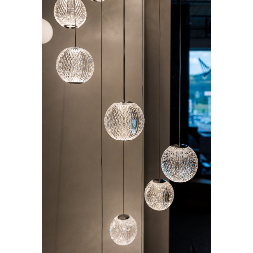 LED Luster na lanku ESMOND 12xLED/4,7W/230V lesklý chróm