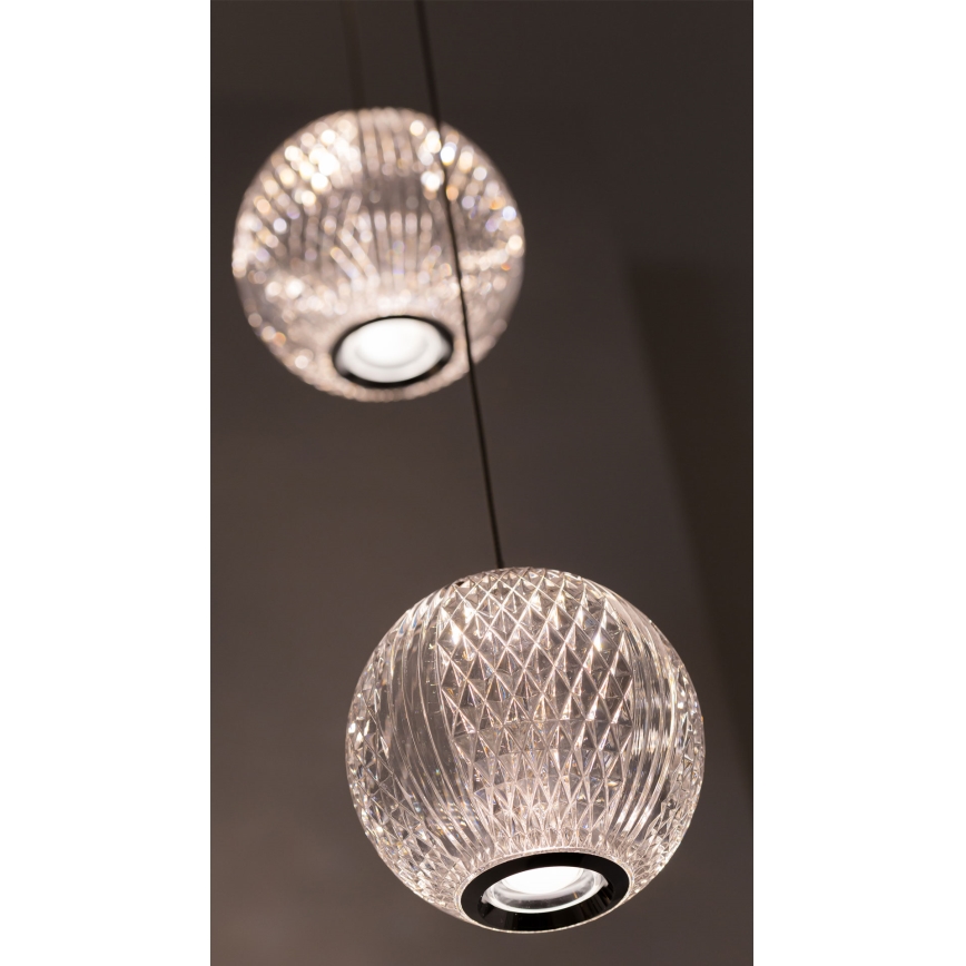 LED Luster na lanku ESMOND 12xLED/4,7W/230V lesklý chróm