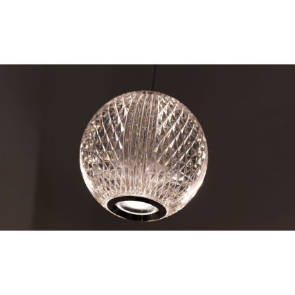 LED Luster na lanku ESMOND 12xLED/4,7W/230V lesklý chróm