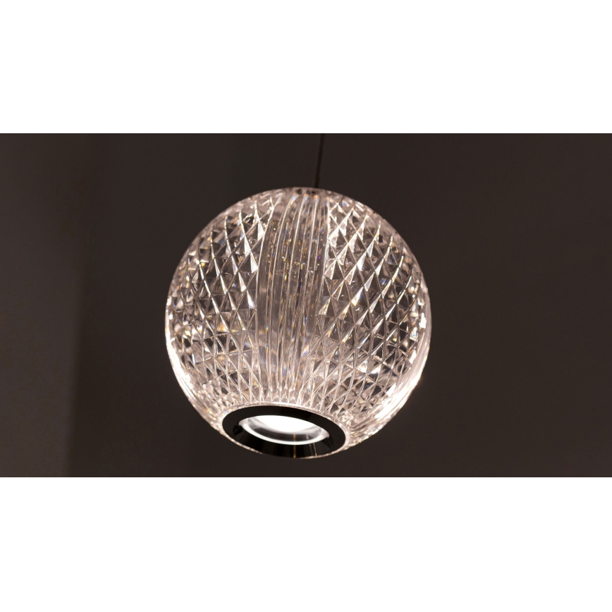 LED Luster na lanku ESMOND 12xLED/4,7W/230V lesklý chróm